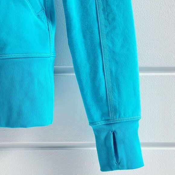 Lululemon Blue Nice Asana Brushed Surge Jacket Sweatshirt Size 4 - Picture 8 of 15